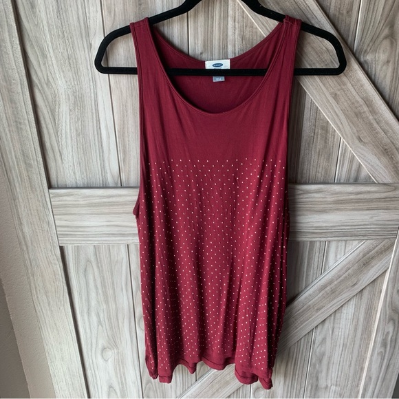 Old Navy Studded Tank Top - Maroon - Picture 1 of 7